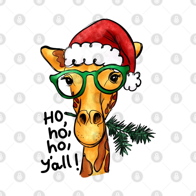 Christmas Giraffe by Pop Cult Store