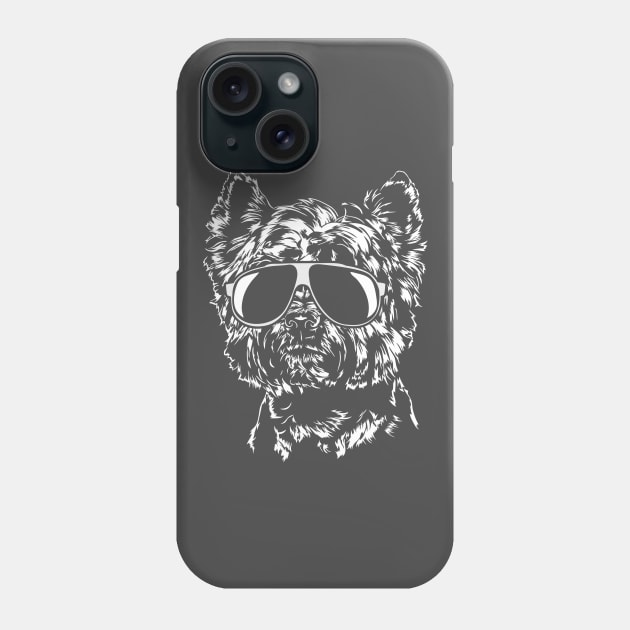 Cool West Highland White Terrier with sunglasses Phone Case by wilsigns