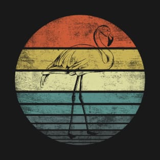 Flamingo Retro Vintage Sunset Graphic T-Shirt