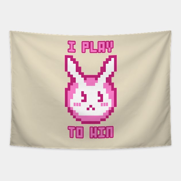 I PLAY TO WIN Tapestry by Potaaties