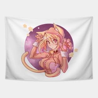 space cat girl Tapestry