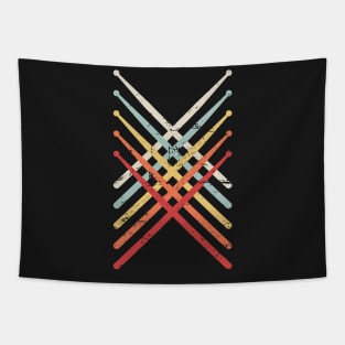 Retro Vintage Drumsticks Tapestry