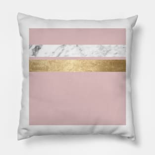 Dusky rose golden marble Pillow