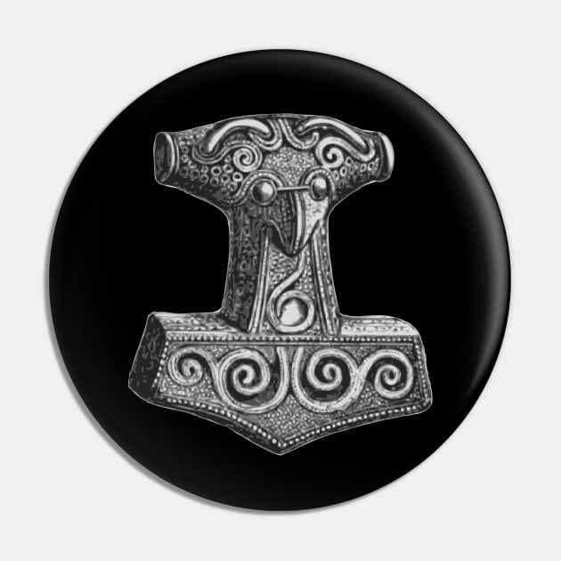 Mjonir (small hammer) Pin by Vikingnerds