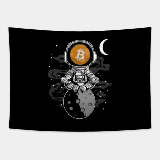 Astronaut BitCoin BTC To The Moon Crypto Token Cryptocurrency Wallet Birthday Gift For Men Women Kids Tapestry