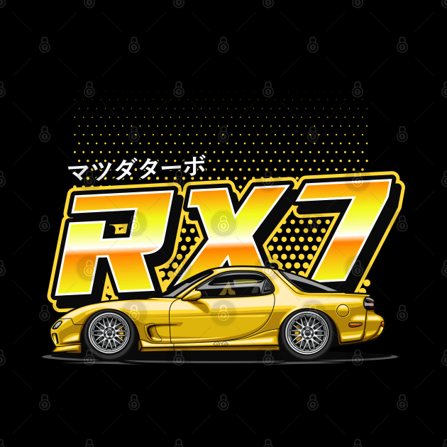 RX7 FD Retro Style (Sunshine Yellow) by Jiooji Project