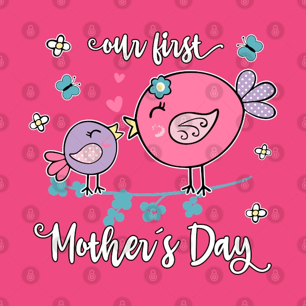 Our First Mother´s Day Cute Birds Baby and Mummy by FloraLi