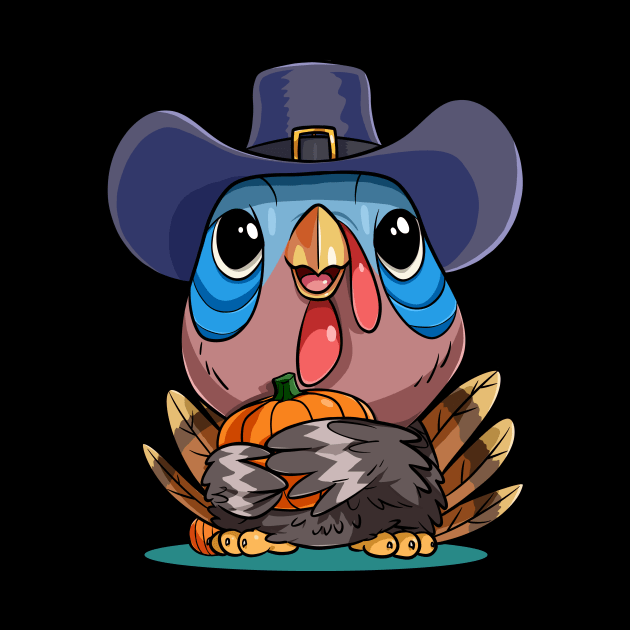 Happy Thanksgiving Pilgrim Pumpkin Turkey day by Noseking