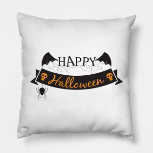 Happy Halloween Banner Pillow