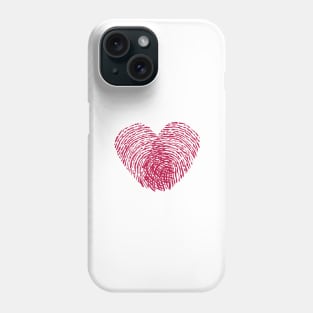 Finger print heart Phone Case