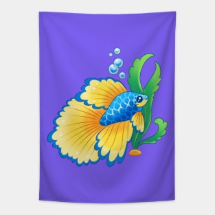 Blue Betta Tapestry