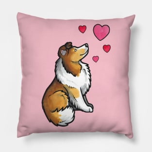 Shetland sheepdog love Pillow