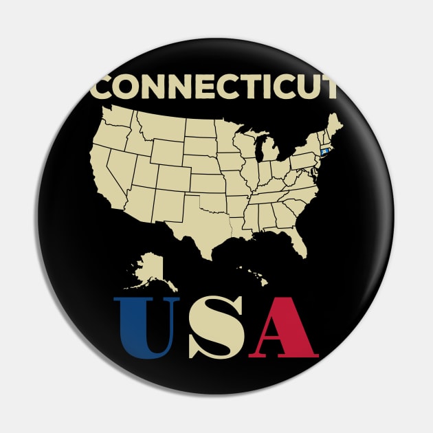 Connecticut Pin by Cuteepi