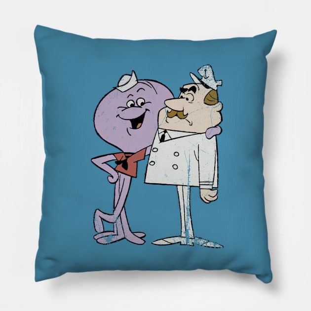 Distressed Vintage Squiddly Diddly Pillow by offsetvinylfilm