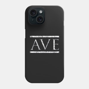 Ave, Roman Latin Greeting and Farewell in Marble Phone Case