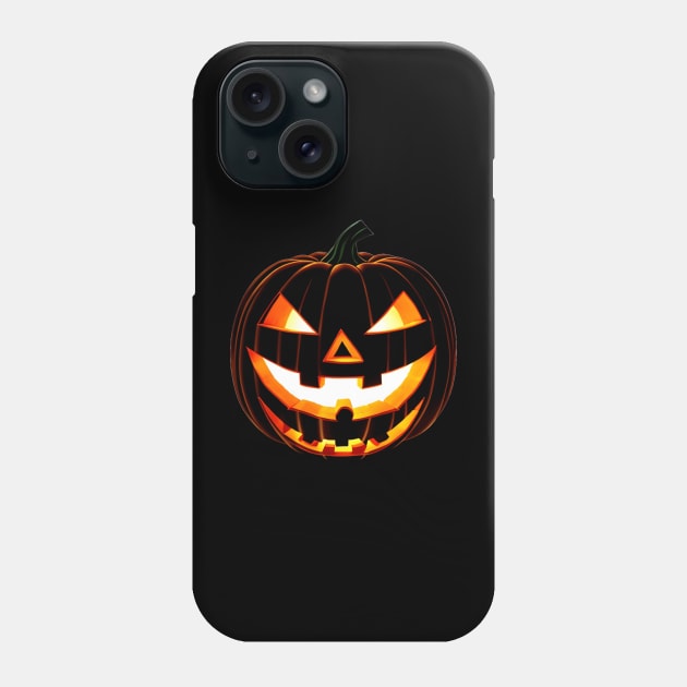 Ghoulish Giggles - Evil Laughing Pumpkin Phone Case by Salaar Design Hub