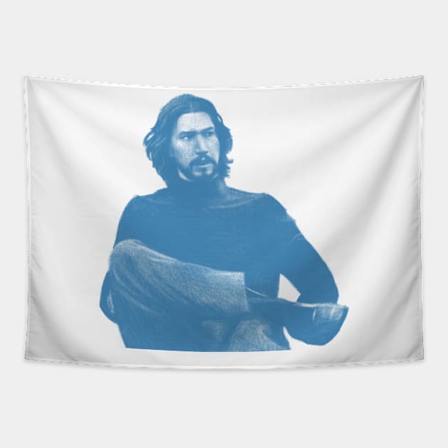 Adam Driver in Blue Tapestry by fiatluxillust