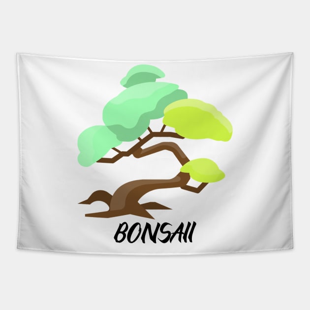 Bonsai Tree Green Peace Enviroment Tapestry by ToddHeal