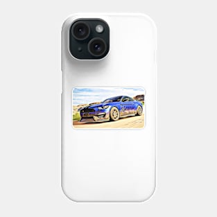 Mustang GT500 Cartoon Drawing Action Print Phone Case