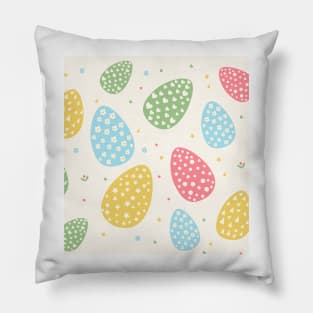 Easter Egg Stars Hearts and Flowers Pillow