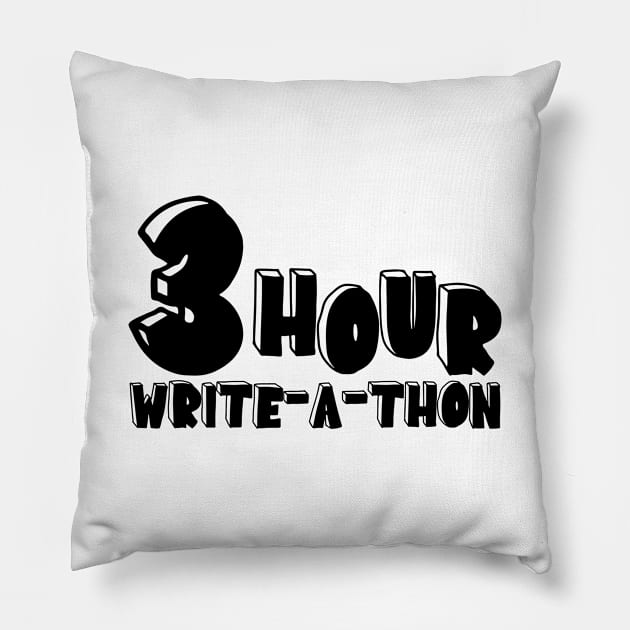 3 Hour Write-a-thon Pillow by TypoSomething