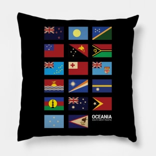 Oceania Country Flags Set Pillow