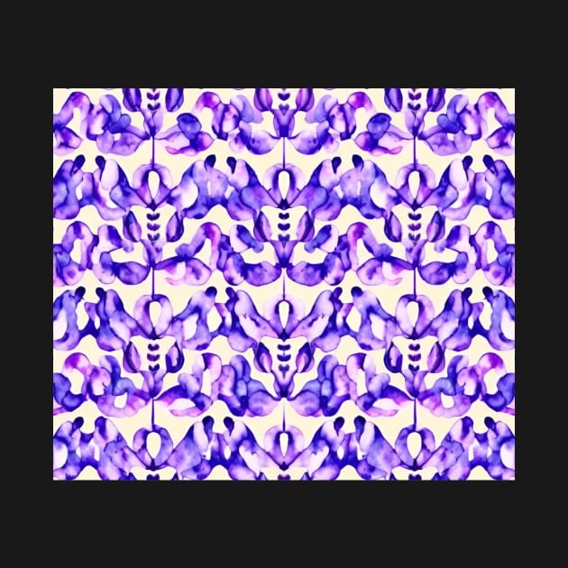 Purple Aesthetic Angels Abstract Pattern by BubbleMench