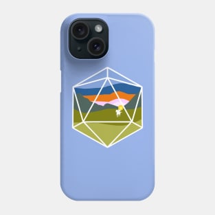 Look to the East D20 Minimalist Dice Design Phone Case