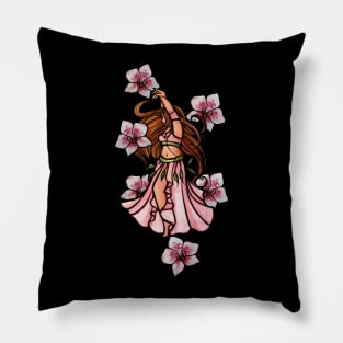 Belly Dancer Orchid Pillow