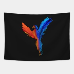 Split Dry brush phoenix Tapestry