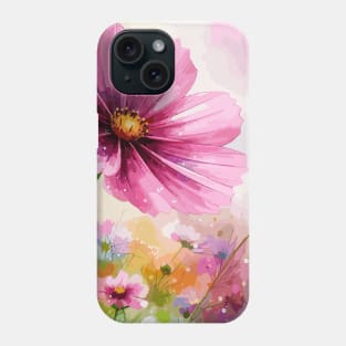 Pink Cosmos Flower Phone Case