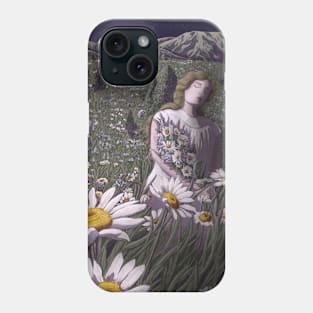 The Moon Rises and I Gather Blooms Phone Case