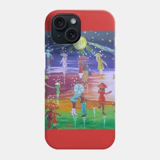 Colourful Umbrellas in a Stary Sky Phone Case