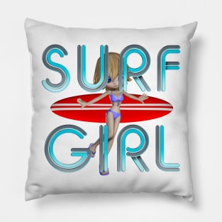 Surf Girl Pillow