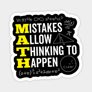 Mistakes Allow Thinking to Happen Math Quote Magnet