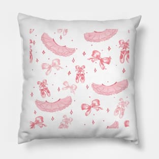 cute baby ballerina pattern pink Pillow