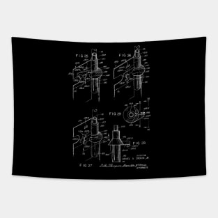 Urinary Drainage System Vintage Patent Hand Drawing Tapestry