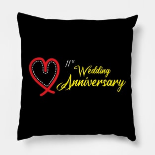 11th Wedding Anniversary - Funny Gift 11 years Wedding Marriage Pillow