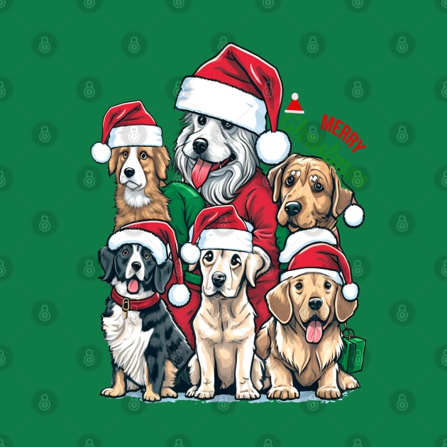Merry Christmas Puppy Squad Dogs by RubyCollection