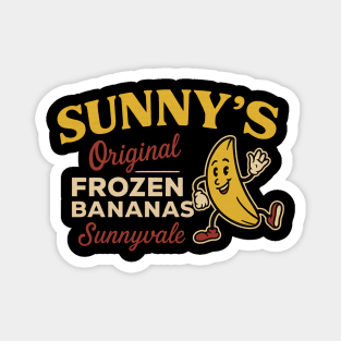 Sunny’s Frozen Bananas – Retro Banana Stand Parody Magnet