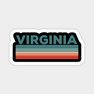 Virginia Retro Vintage 70s 80s Design Magnet