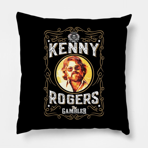 Kenny Rogers The Gambler Design Pillow by HellwoodOutfitters