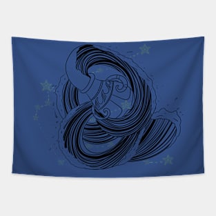 Zodiac sign Aquarius Tapestry