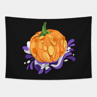 Ornate Pumpkins with Abstract Stains Tapestry