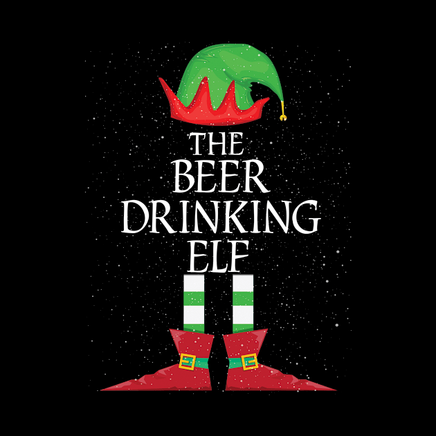 BEER DRINKING Elf Family Matching Christmas Group Funny Gift by kamahashirt