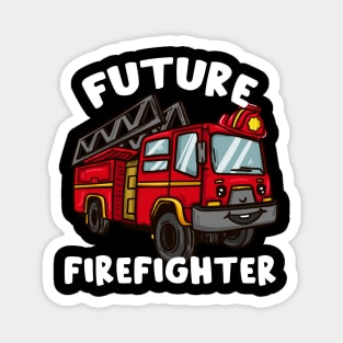 Kids Future Firefighter I Fireman Outfit Boys design Magnet