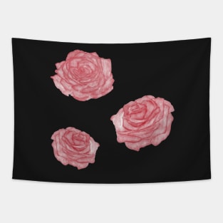 Pink watercolor roses stickers Tapestry