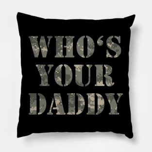 Funny Military Dad Army Camo Pillow