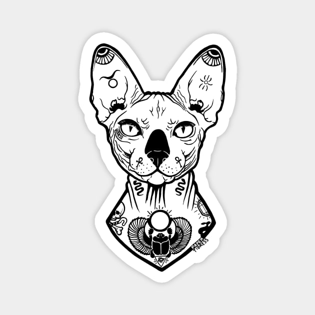 Sphynx Tattooed Magnet by PaperTigress