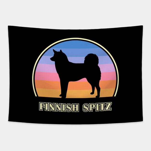 Finnish Spitz Vintage Sunset Dog Tapestry by millersye